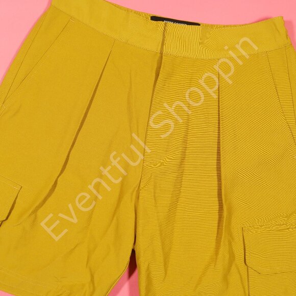 Reese Cooper Shorts Mens S Yellow Cargo Pleated Fever Dream Mustard - Picture 1 of 5